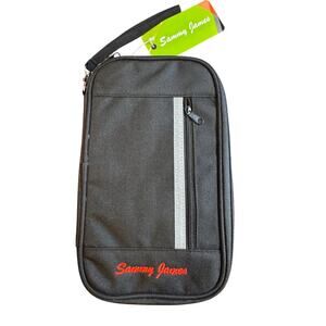 Sammy James Travel Organizer Wallet Gray Zippered Passport Document Holder NWT